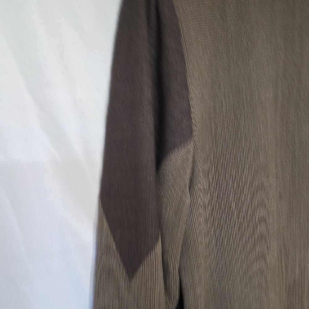 Mary Flanagan Wearable Art Brown Trench Coat with Tan Accents. Med - Picture 7 of 13